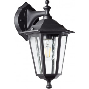 Carleen II black outdoor retro wall lamp Brilliant