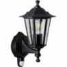 Carleen black outdoor retro wall lamp with motion sensor Brilliant