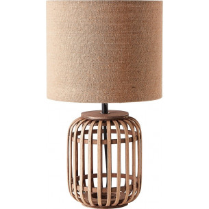 Woodrow bamboo boho table lamp with lampshade Brilliant