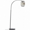 Arc black floor lamp with wire shade Brilliant