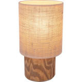 Hermon natural wooden bedside lamp with shade Brilliant