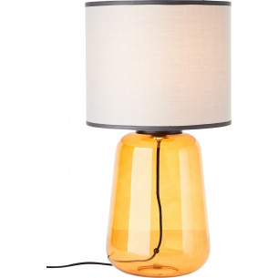 Hydra yellow glass table lamp with lampshade Brilliant