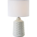 Lampa stołowa ceramiczna z abażurem Ilysa szara Brilliant