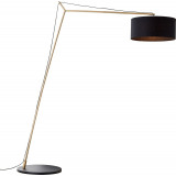 Annice matt black floor lamp with shade Brilliant