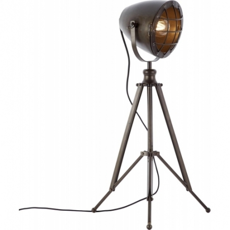 Stylowa Lampa podłogowa trójnóg industrialny Anit czarny stalowy Brilliant do salonu i sypialni