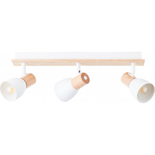 Daintree III white&amp;wood scandinavian ceiling spotlight Brilliant