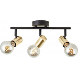 Kerry III black&amp;brass ceiling spotlight Brilliant