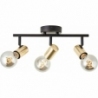 Kerry III black&amp;brass ceiling spotlight Brilliant