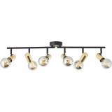 Kerry IV black&amp;brass ceiling spotlight Brilliant