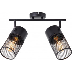 Kamolo II black matt mesh ceiling spotlight Brilliant