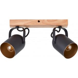 Tronte II black&amp;wood loft ceiling spotlight  Brilliant