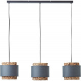 Stylowe oświetlenie boho - Lampa wisząca boho na listwie Waterlilly III szara Brilliant, idealna nad stół