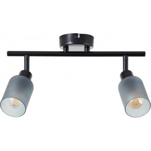 Loralie II black glass ceiling spotlight Brilliant