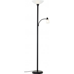 Lucy LED black&amp;white floor lamp with reading lamp Brilliant