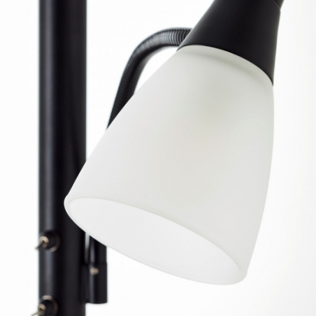Stylowa Lampa podłogowa z lampką do czytania Lucy LED czarny/biały Brilliant do salonu i sypialni