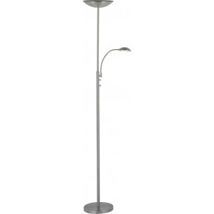 Rosanna LED chrome floor lamp with reading lamp Brilliant