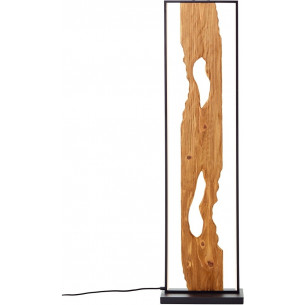 Chaumont LED wood&amp;black floor lamp Brilliant