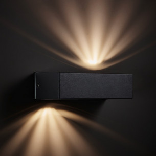 Abbot LED anthracite outdoor wall lamp Brilliant