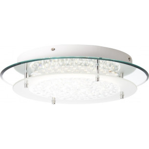 Jolene LED 36cm chrome glass ceiling lamp Brilliant