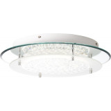 Jolene LED 36cm chrome glass ceiling lamp Brilliant