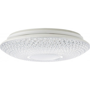 Lucian LED 41cm white round ceiling lamp with crystals Brilliant