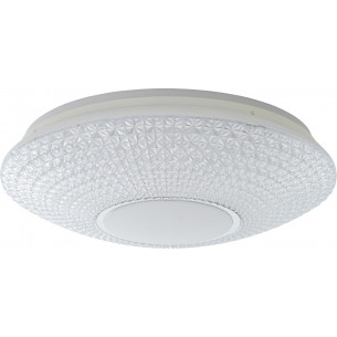 Lucian LED 50cm white round ceiling lamp with crystals Brilliant