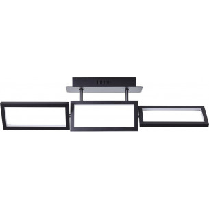 Ranut LED 80x12cm black modern ceiling lamp Brilliant