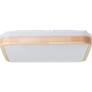 Tumeo LED 39cm square wooden ceiling lamp Brilliant