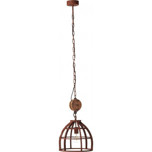 Matrix II 34cm rust industrial pendant lamp with chain Brilliant