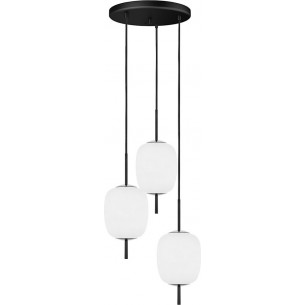 Lampa wisząca szklana Epli Mini 30 biało-czarna Ummo