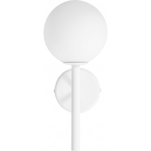 Kop A white designer wall lamp glass ball Ummo