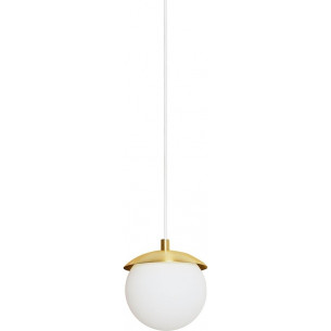 Kuul 15 white&amp;brass glass ball pendant lamp Ummo