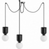 Luoti white&amp;black pendant spider lamp with 3 glass balls Ummo