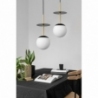 Plaat II white&amp;black&amp;gold pendant spider lamp with 2 glass balls Ummo