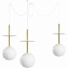 Plaat III white&amp;gold pendant spider 3 glass balls lamp Ummo