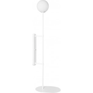 Tablo whiteglass ball wall lamp with switch and shelf Ummo