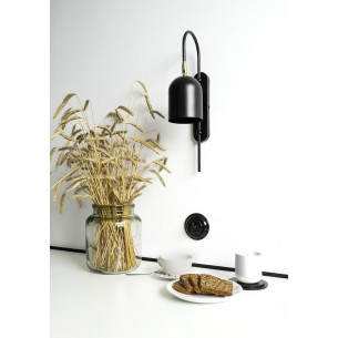 Taku black designer wall lamp on an arm Ummo