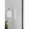 Taku white designer wall lamp on an arm Ummo