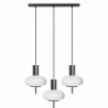 Torni III white&amp;black triple pendant lamp on rail Ummo