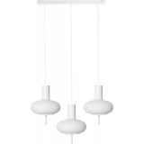 Torni III white triple pendant lamp on rail Ummo