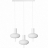 Torni III white triple pendant lamp on rail Ummo