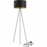 Stylowa Lampa podłogowa trójnóg z abażurem Cadilac 45cm czarna Nowodvorski do salonu i sypialni