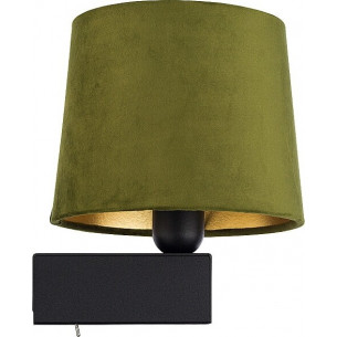 Chillin green&amp;black wall lamp with shade and switch Nowodvorski