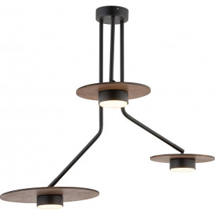 Lampa sufitowa potrójna na wysięgnikach Disk III sklejka/czarny Nowodvorski 2