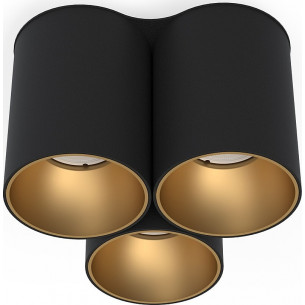 Eye Tone III 18cm black&amp;gold triple spot lamp Nowodvorski