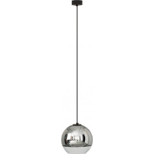 Globe II 20cm chrome pendant glass ball lamp Nowodvorski