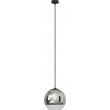 Globe II 20cm chrome pendant glass ball lamp Nowodvorski