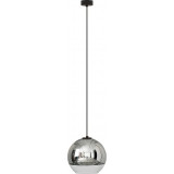 Globe II 25cm chrome pendant glass ball lamp Nowodvorski