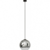 Globe II 25cm chrome pendant glass ball lamp Nowodvorski