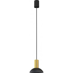 Lampa wisząca modernistyczna Hermanos 15,5cm czarny/mosiądz Nowodvorski